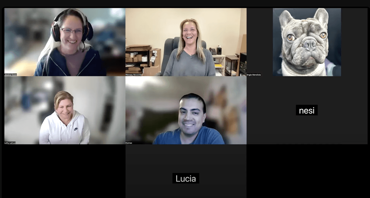 Group training Zoom session with students